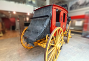 Back view of the stagecoach