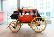 Side view of the stagecoach