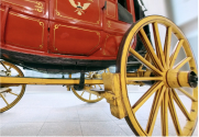 The wheels of the stagecoach